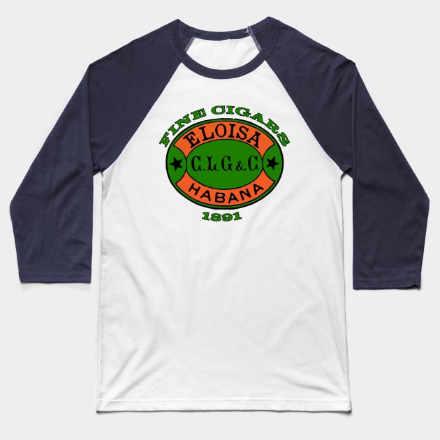 Historic Cigar label by L Arenal Baseball T-Shirt by MultistorieDog